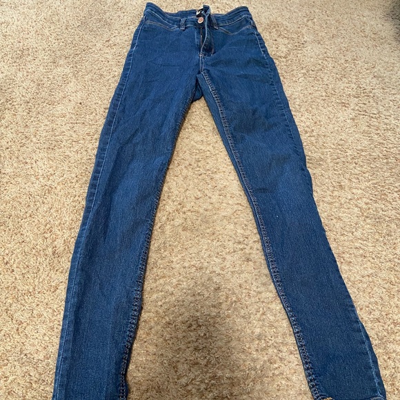 Blue high rise skinny jeans size 4 - Picture 1 of 3